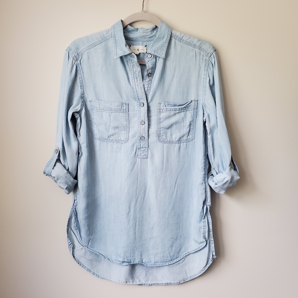 Lou and Grey loft chambray tunic top XS